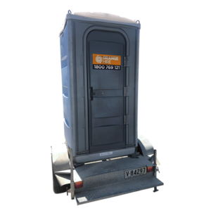 Orange Hire Trailer mounted toilet